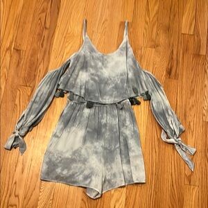 American Eagle Outfitters Gray Tie-Dye Top